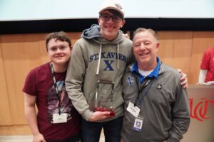 Photo of St. Xavier with 4th Place trophy