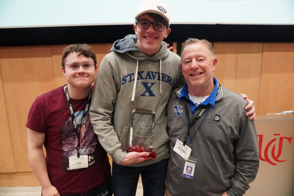 St. Xavier High School with fourth place trophy