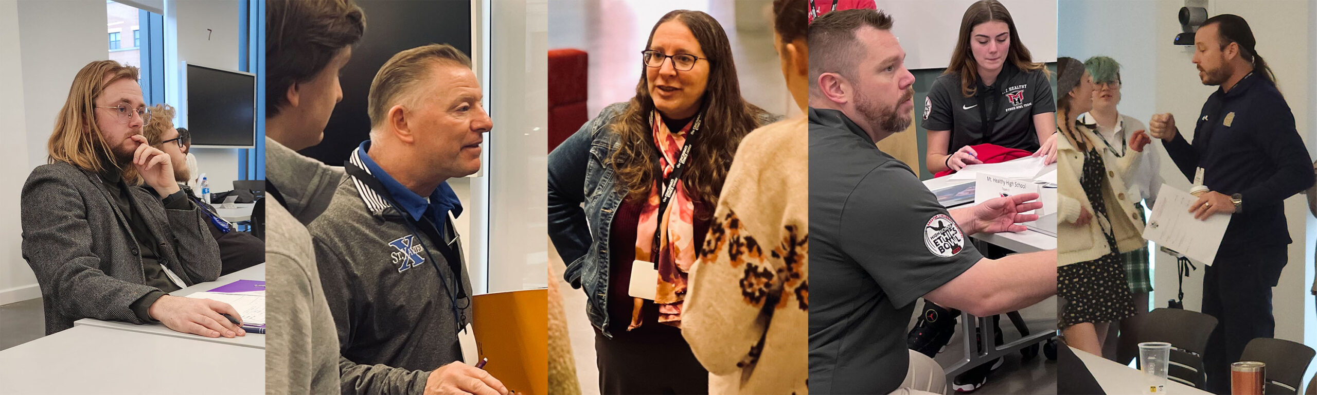 Collage of Ethics Bowl Coaches from inaugural year.